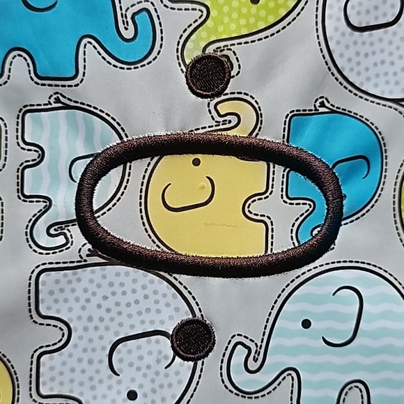 Thirty-One Insulated Lunch Bag Tote Cheeky Elephant Monogrammed "O" - Picture 2 of 11